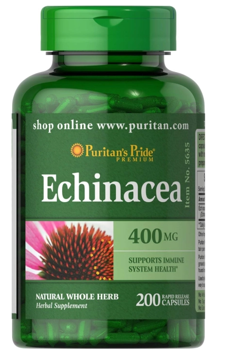 Echinacea 400mg, 200 Cápsulas, Puritan's Pride