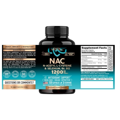 NAC 1200mg, Cápsulas Opções,Nutraharmony