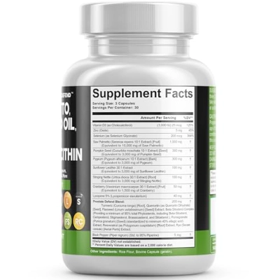 Saw Palmetto 10000mg  com Óleo de Semente de Abóbora 3000mg, 90 Cápsulas, Clean Nutraceuticals