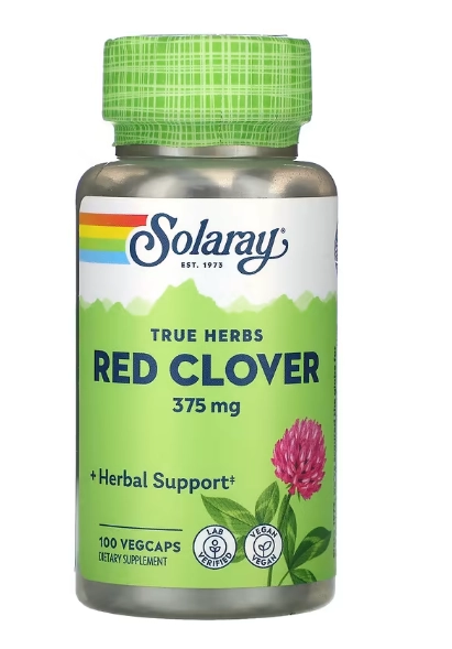 Red Clover, Trevo Vermelho 375 mg, 100 VegCaps, Solaray