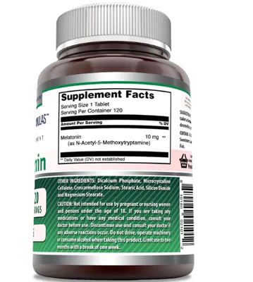 Melatonina 10mg, 120 Comprimidos, Amazing Formulas