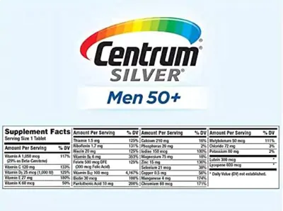 Centrum Silver Men 50+, 275 Comprimidos