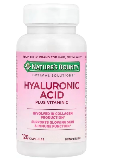 Ácido Hialurônico com Vitamina C, 120 Cápsulas, Nature's Bounty