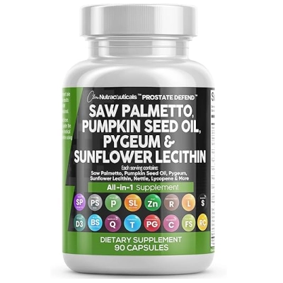 Saw Palmetto 10000mg  com Óleo de Semente de Abóbora 3000mg, 90 Cápsulas, Clean Nutraceuticals