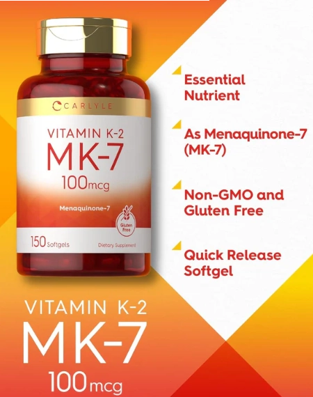 Vitamina K-2 100mcg, 150 Cápsulas, Carlyle