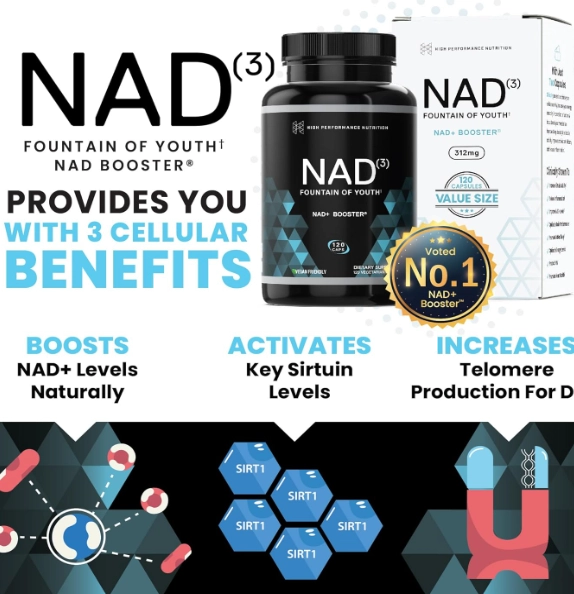 NAD Nicotinamide Riboside, 312mg, 120 Cápsulas, High Performance Nutrition