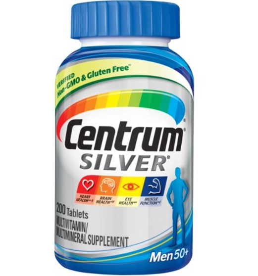 Centrum Silver Men 50+, 200 Comprimidos, Importado