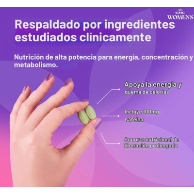 Multivitamínico Feminino, Energia e Metabolismo, 180  Cápsulas, GNC