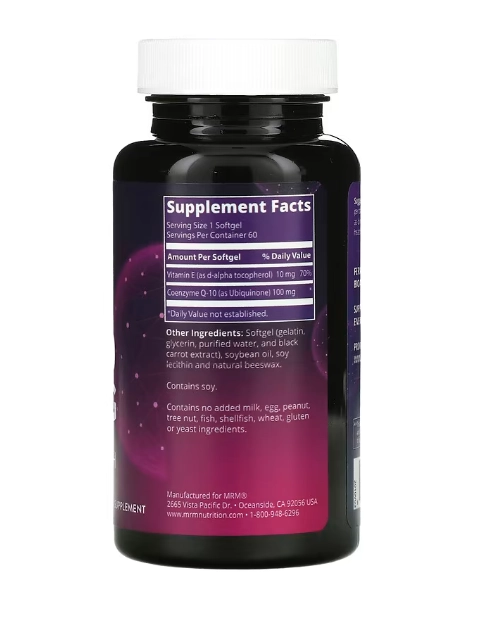 Coenzima CoQ10, 100mg, 60 Cápsulas, MRM