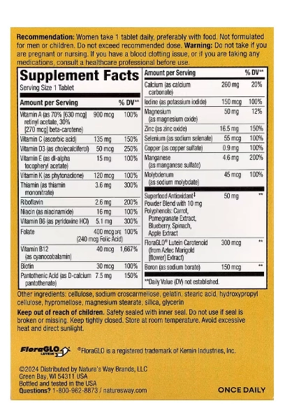 Multivitamínico Completo Alive, para Mulheres 50+, 50 Comprimidos, Nature's Way