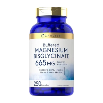 Magnésio Bisglicinato 665mg, Relaxamento, Qualidade do Sono e Equilíbrio Diário, 250 Cápsulas, Carlyle