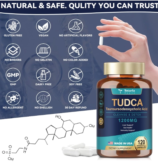 TUDCA 1200mg, 120 Cápsulas, Totaria Health