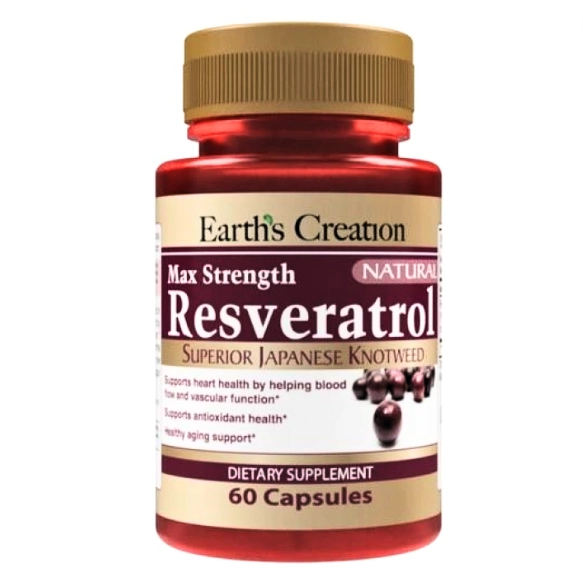Resveratrol, 100mg, 60 Cápsulas, Earth's Creation