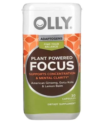 Plant Powered Focus, 30 cápsulas, OLLY