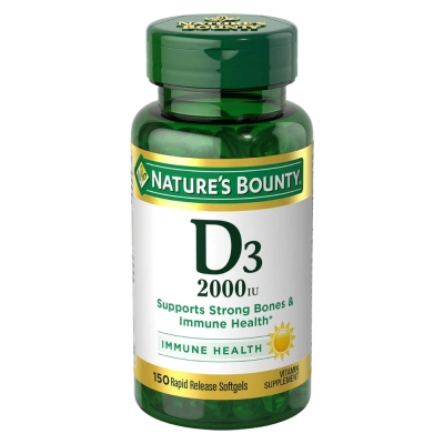 Vitamina D3 2.000 UI, 150 Softgels, Nature’s Bounty
