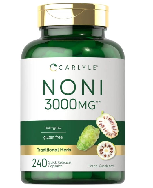 Noni, Amoreira indiana, 3000mg, 240 Cápsulas, Carlyle