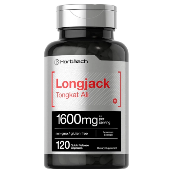 Longjack, 1600mg, Fórmula de testosterona, 120 cápsulas, Horbaach