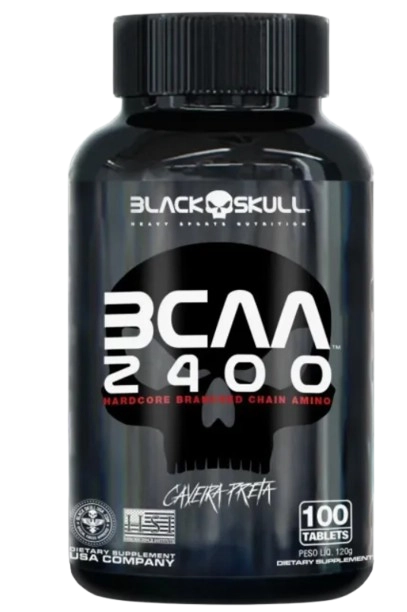 BCAA Hardcore 2400, 100 Tablets, Black Skull