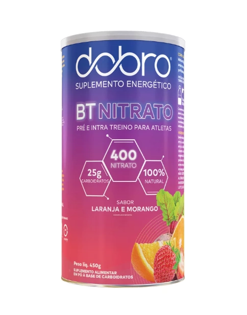 BT 400 Nitrato, Sabor Laranja Com Morango, 450g, Dobro