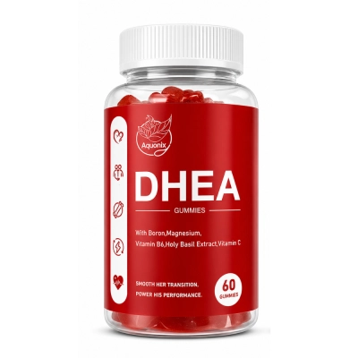 DHEA, Suporte Hormonal, Energia e Performance, 60 Gummies, Aquonix