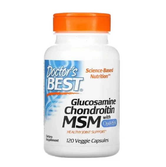 Glucosomina e Condroitina MSM com OptiMSM, 120 Cápsulas, Doctor's Best