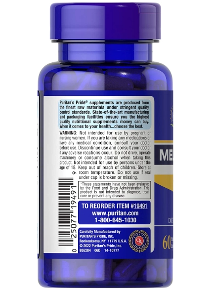 Melatonina, 10mg, 60 Cápsulas, Puritan's Pride