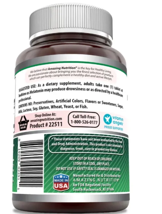 Melatonina 10mg,  360 Comprimidos, Amazing Formulas