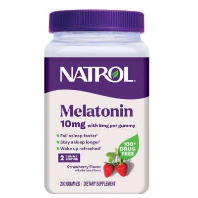 Melatonina 10mg, 200 Gomas Sabor Morango, Natrol