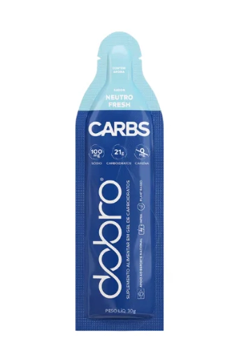 Carbs Gel, Sabor Neutro Fresh, Sem Cafeína, 30g cada, Caixa com 10, Dobro