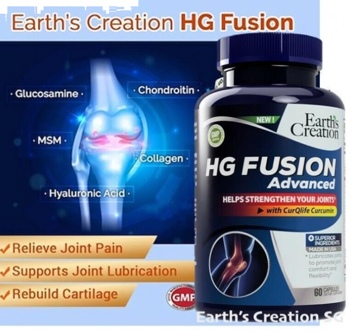 HG Fusion Glucosamina e Condroitina, 60 Cápsulas, Earth's Creation