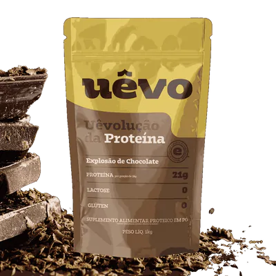 Suplemento Proteico Albumina 1kg, Sem Glúten, Com Sabores - Uêvo