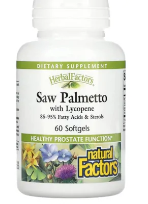 Saw Palmetto com Licopeno, 60 Cápsulas, Natural Factors