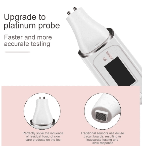 Avaliador e Detector inteligente de Umidade de Pele e Oleosidade, instrumento portátil