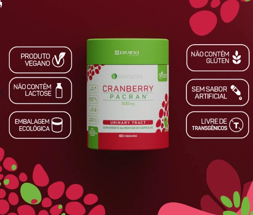 Cranberry Pacran, 500mg, 60 cápsulas, Bioroots