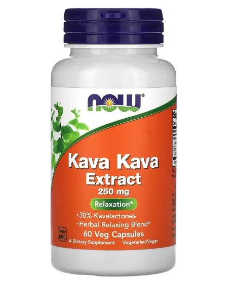Extrato de Kava Kava, 250mg, 60 Cápsulas, Now