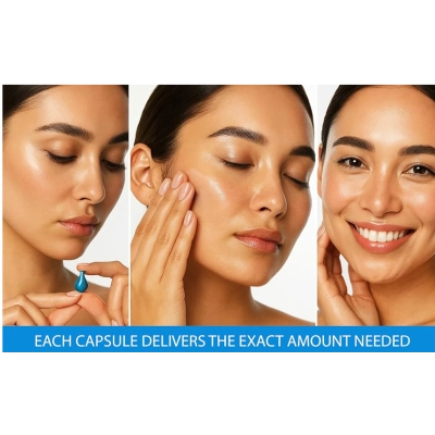 BLue Copper Peptides Serum, Sérum Facial com Peptídeos de Cobre Azul, 28 Cápsulas, Bio Beauties