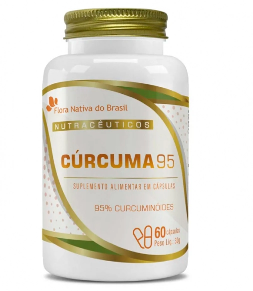 Cúrcuma, 95% Curcuminóides, 60 Cápsulas, Flora Nativa