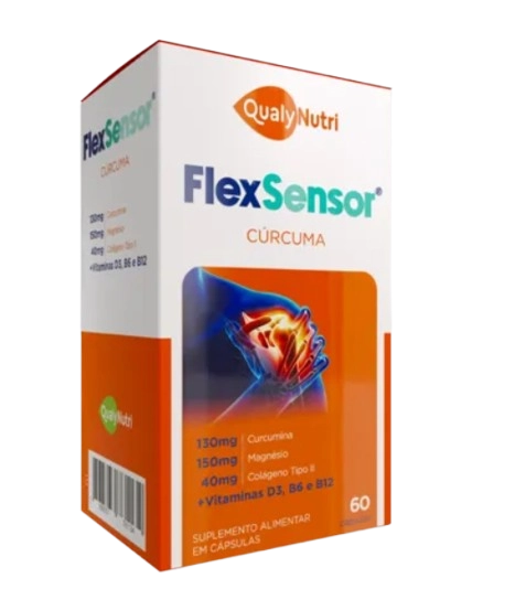 Flex Sensor Com Curcuma, 60 Cápsulas, Qualynutri