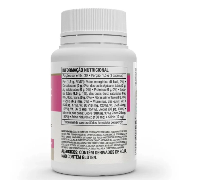 Hyaluronic Hair, 60 Cápsulas, 500mg, Vitafor