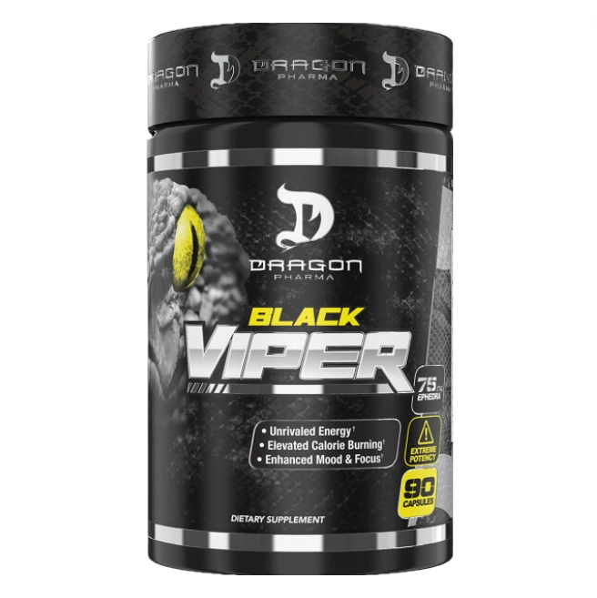 Black Viper, 775mg, 90 Cápsulas, Dragon Pharma