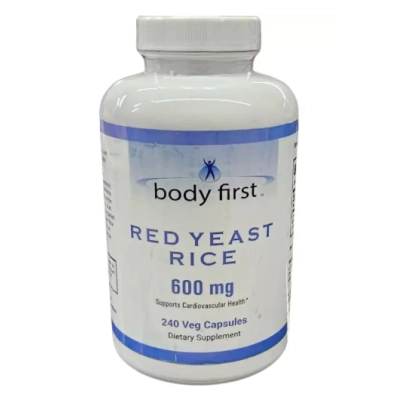 Red Yeast Rice 600mg, Arroz de Levedura Vermelho, 240 120 Cápsulas, Body First