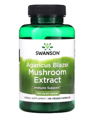 Agaricus Blazei Mushroom, Cogumelo Agaricus Blazei, 500 mg, 90 Cápsulas, Swanson