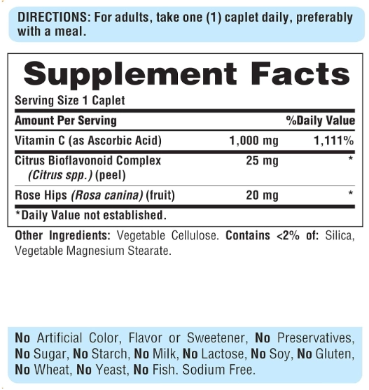 Vitamina C 1000Mg Com Bioflavonóides 250 Comprimidos, Puritans Pride