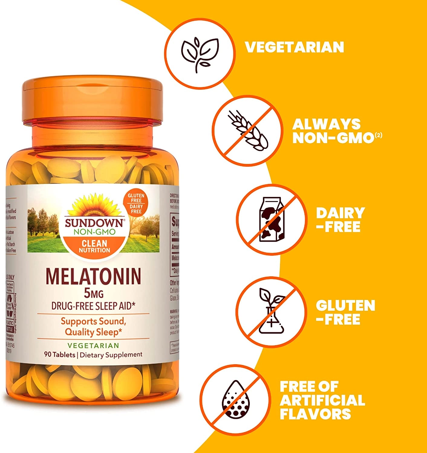Melatonina 5mg, 90 Comprimidos, Sundown