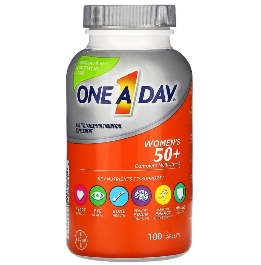Multivitamínico para Mulheres 50+, 100 Comprimidos, One-A-Day
