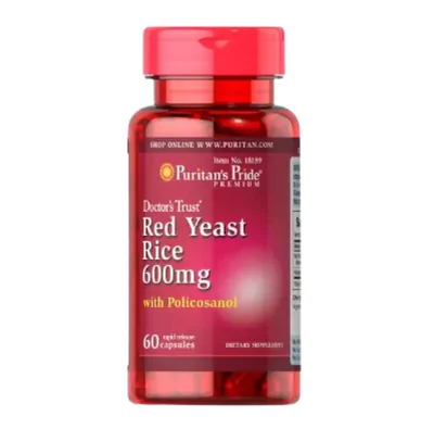 Arroz De Levedura Vermelha (Red Yeast Rice) Com Policosanol, 60 Cápsulas, Puritans Pride
