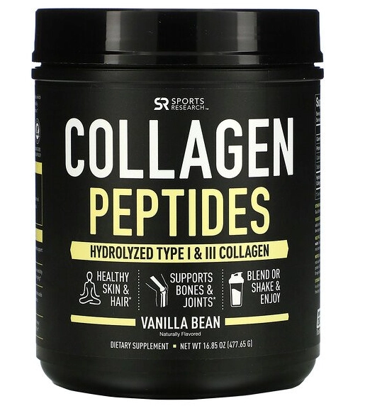 Peptídeos de Colágeno, 477g Sabor Baunilha, Sports Research