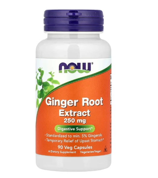 Ginger Root Extract, Extrato de Raiz de Gengibre 250mg, 90 Cápsulas, Now