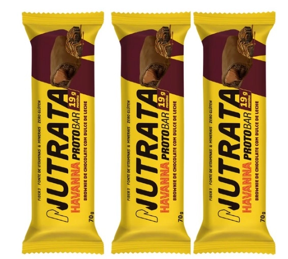 Barra de Proteína Protobar, Sabores, 3 Unidades 70g Cada, Nutrata