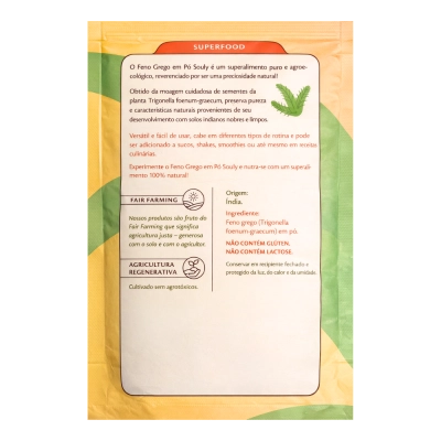 Feno Grego em Pó, 60g, Souly